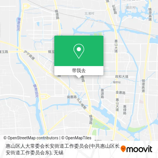 惠山区人大常委会长安街道工作委员会(中共惠山区长安街道工作委员会东)地图