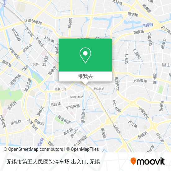 无锡市第五人民医院停车场-出入口地图