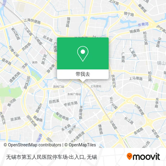 无锡市第五人民医院停车场-出入口地图