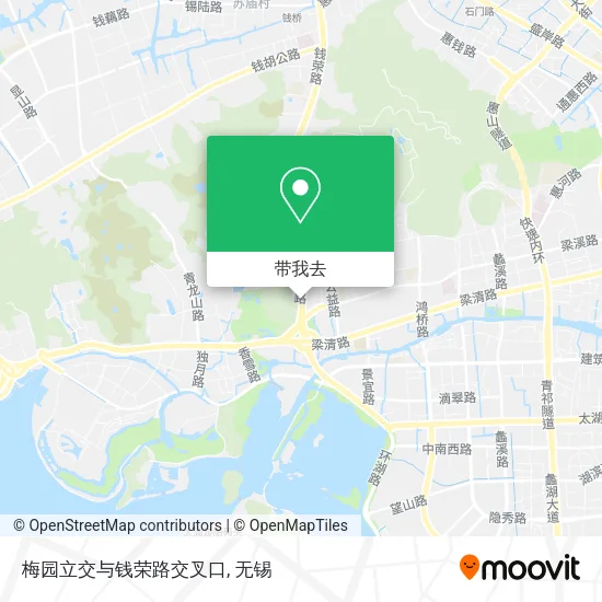 梅园立交与钱荣路交叉口地图