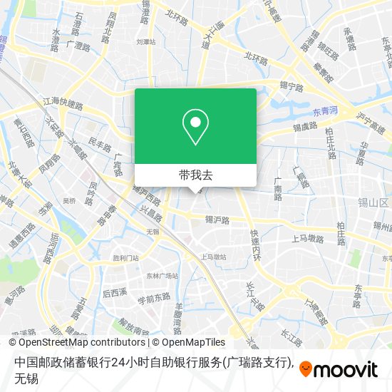 中国邮政储蓄银行24小时自助银行服务(广瑞路支行)地图