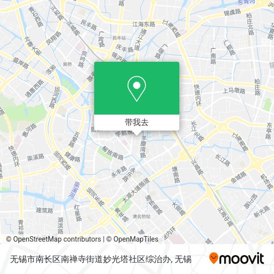 无锡市南长区南禅寺街道妙光塔社区综治办地图