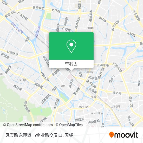 凤宾路东匝道与物业路交叉口地图