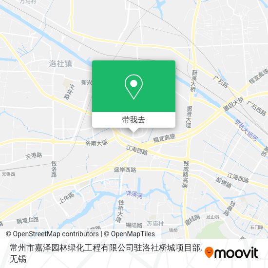 常州市嘉泽园林绿化工程有限公司驻洛社桥城项目部地图