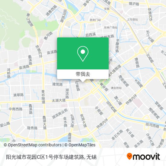 阳光城市花园C区1号停车场建筑路地图