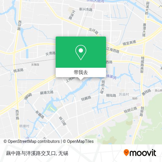 藕中路与洋溪路交叉口地图