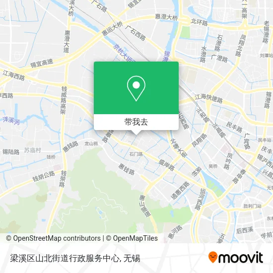 梁溪区山北街道行政服务中心地图