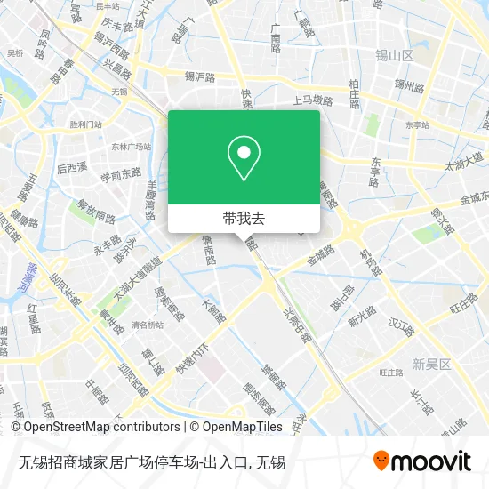 无锡招商城家居广场停车场-出入口地图