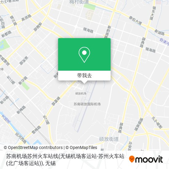 苏南机场苏州火车站线(无锡机场客运站-苏州火车站(北广场客运站))地图
