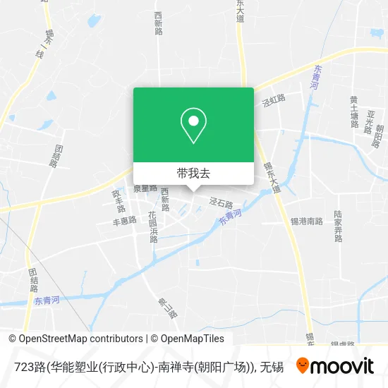 723路(华能塑业(行政中心)-南禅寺(朝阳广场))地图