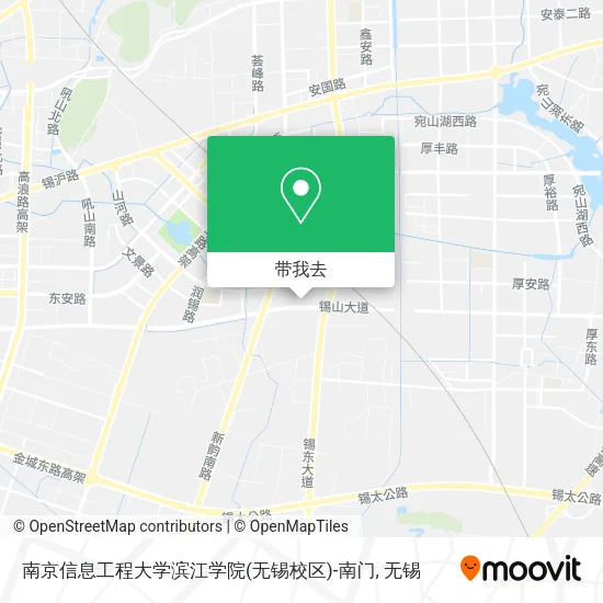 南京信息工程大学滨江学院(无锡校区)-南门地图