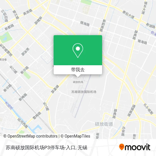 苏南硕放国际机场P3停车场-入口地图