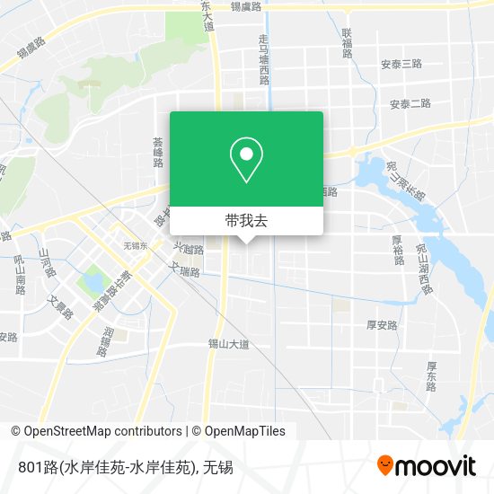 801路(水岸佳苑-水岸佳苑)地图
