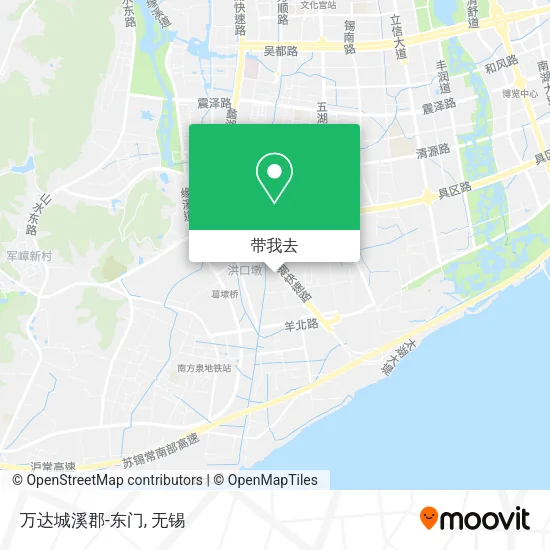 万达城溪郡-东门地图