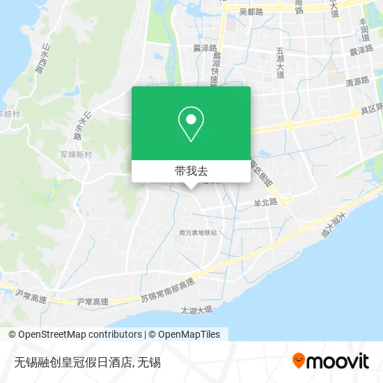 无锡融创皇冠假日酒店地图