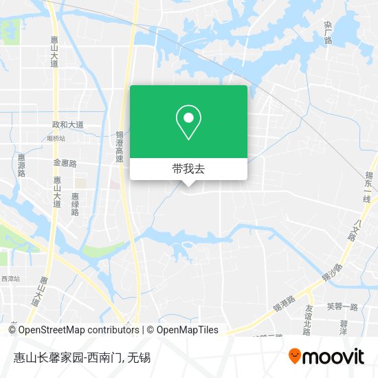 惠山长馨家园-西南门地图