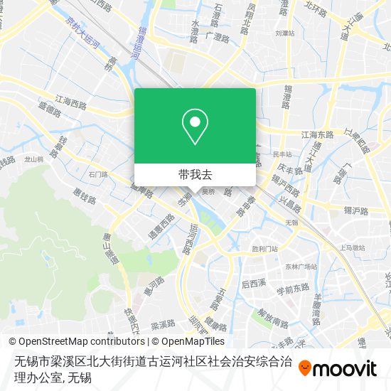 无锡市梁溪区北大街街道古运河社区社会治安综合治理办公室地图