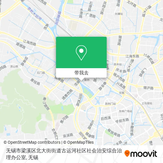 无锡市梁溪区北大街街道古运河社区社会治安综合治理办公室地图