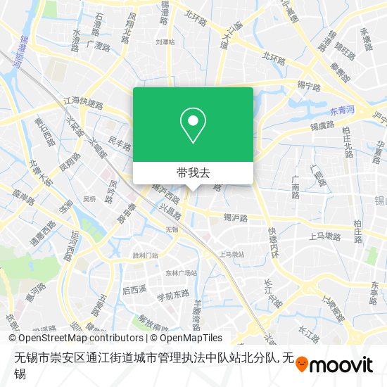 无锡市崇安区通江街道城市管理执法中队站北分队地图