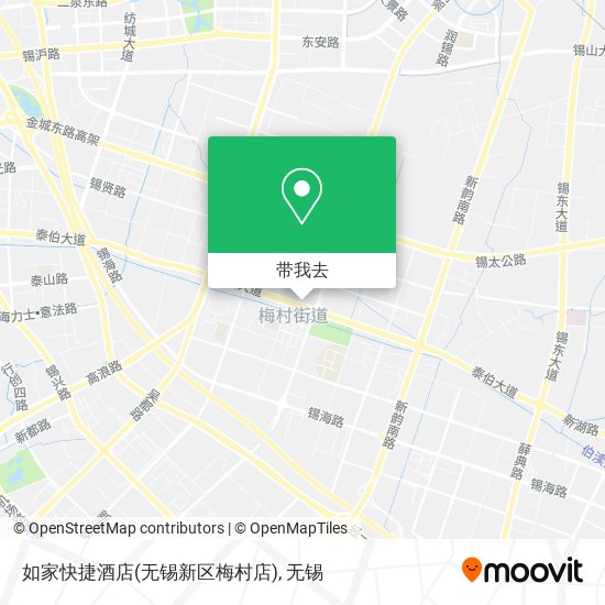 如家快捷酒店(无锡新区梅村店)地图