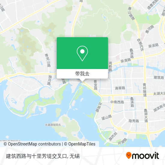 建筑西路与十里芳堤交叉口地图
