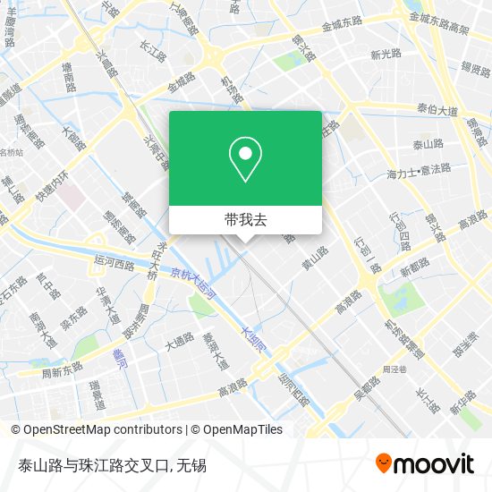 泰山路与珠江路交叉口地图