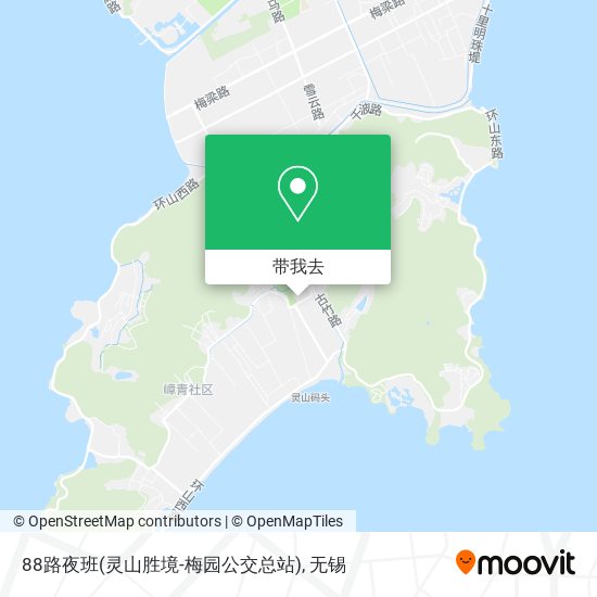 88路夜班(灵山胜境-梅园公交总站)地图