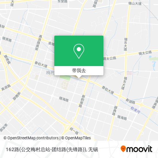 162路(公交梅村总站-团结路(先锋路))地图