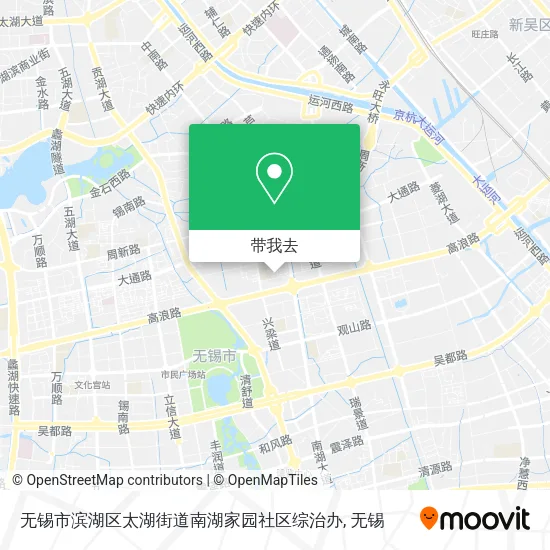 无锡市滨湖区太湖街道南湖家园社区综治办地图