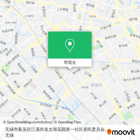 无锡市新吴区江溪街道太湖花园第一社区居民委员会地图