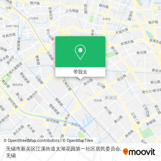 无锡市新吴区江溪街道太湖花园第一社区居民委员会地图