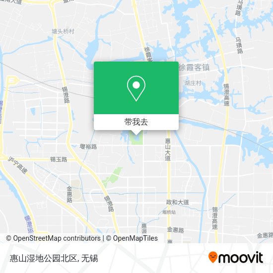 惠山湿地公园北区地图