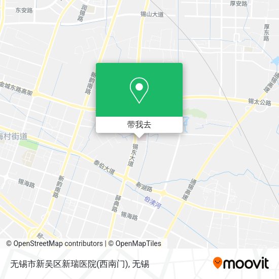 无锡市新吴区新瑞医院(西南门)地图