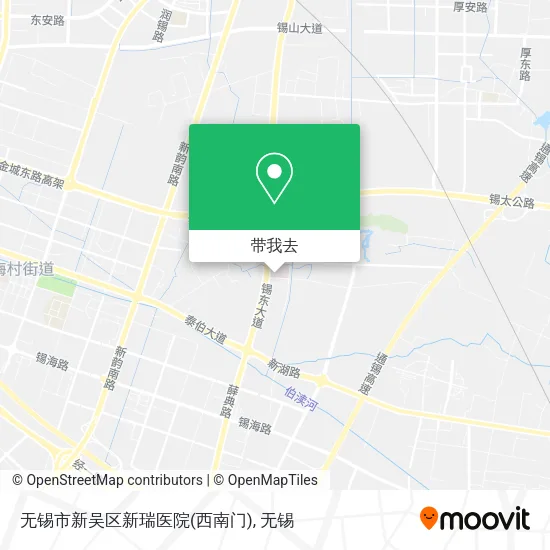 无锡市新吴区新瑞医院(西南门)地图