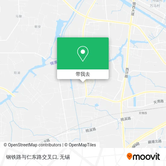 钢铁路与仁东路交叉口地图