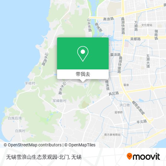 无锡雪浪山生态景观园-北门地图