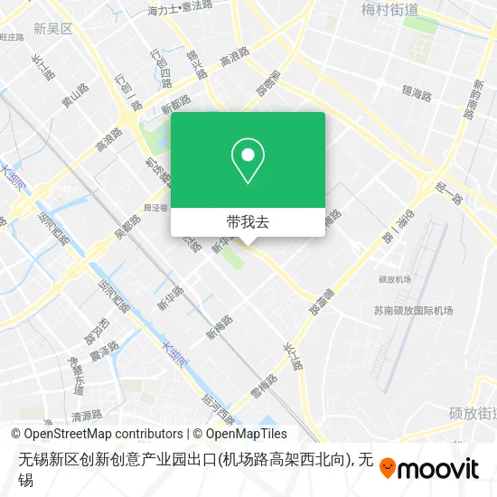 无锡新区创新创意产业园出口(机场路高架西北向)地图