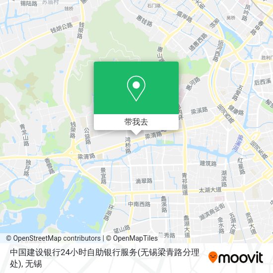 中国建设银行24小时自助银行服务(无锡梁青路分理处)地图