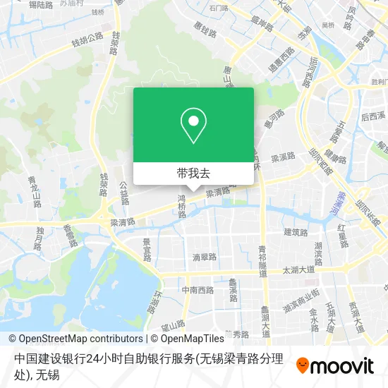 中国建设银行24小时自助银行服务(无锡梁青路分理处)地图