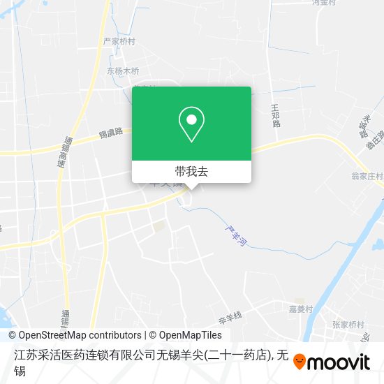 江苏采活医药连锁有限公司无锡羊尖(二十一药店)地图