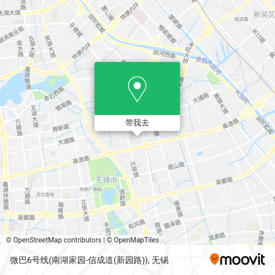 微巴6号线(南湖家园-信成道(新园路))地图
