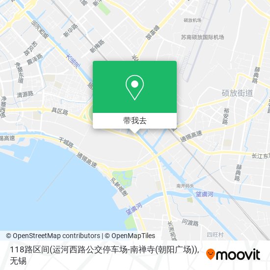 118路区间(运河西路公交停车场-南禅寺(朝阳广场))地图