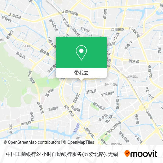 中国工商银行24小时自助银行服务(五爱北路)地图