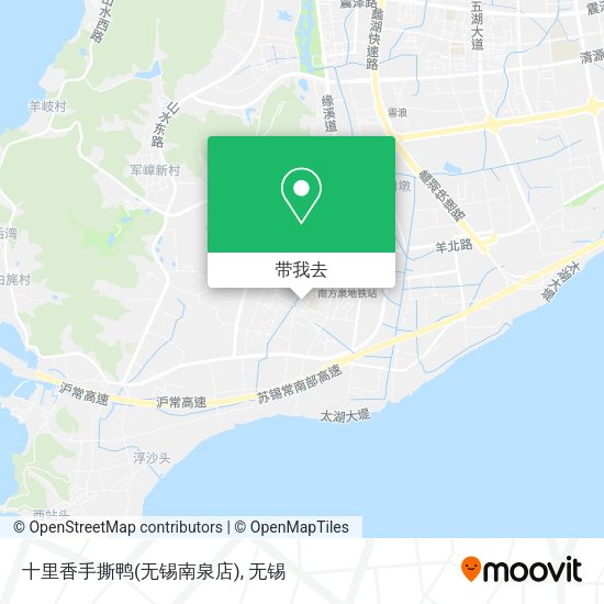 十里香手撕鸭(无锡南泉店)地图