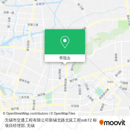无锡市交通工程有限公司新锡北路北延工程xxb12 标项目经理部地图