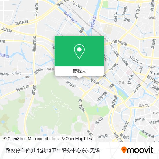 路侧停车位(山北街道卫生服务中心东)地图