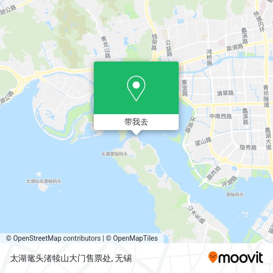 太湖鼋头渚犊山大门售票处地图