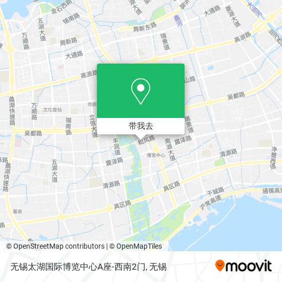 无锡太湖国际博览中心A座-西南2门地图