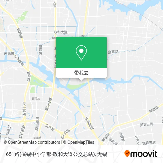 651路(省锡中小学部-政和大道公交总站)地图