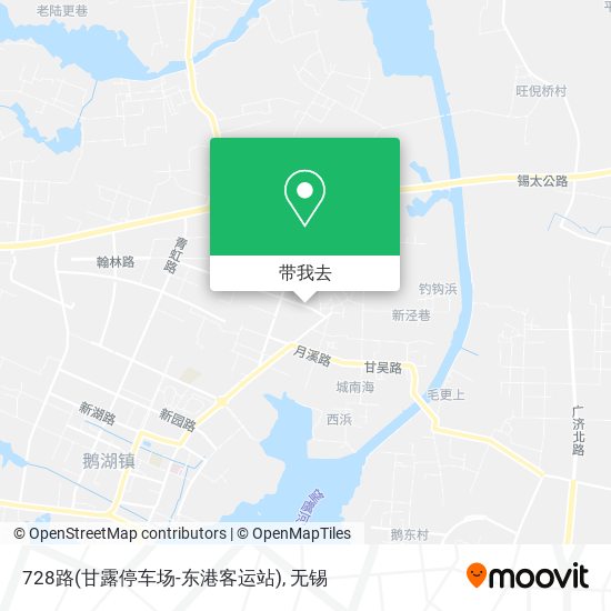 728路(甘露停车场-东港客运站)地图